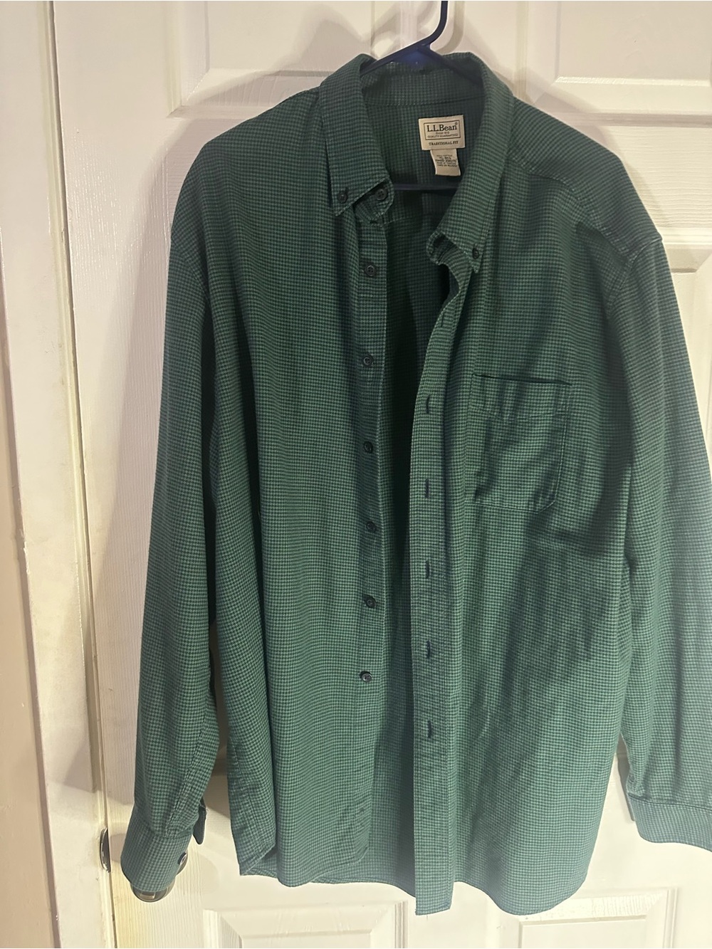 L.L. Bean Men's Forest Green Button-Down Shirt